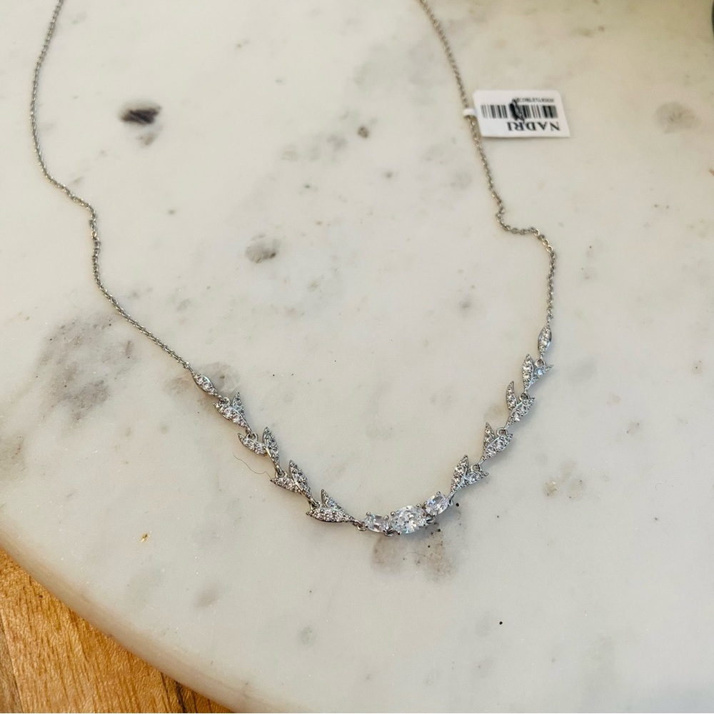 NADRI Liv Leaf Frontal Necklace - Picture 3 of 5
